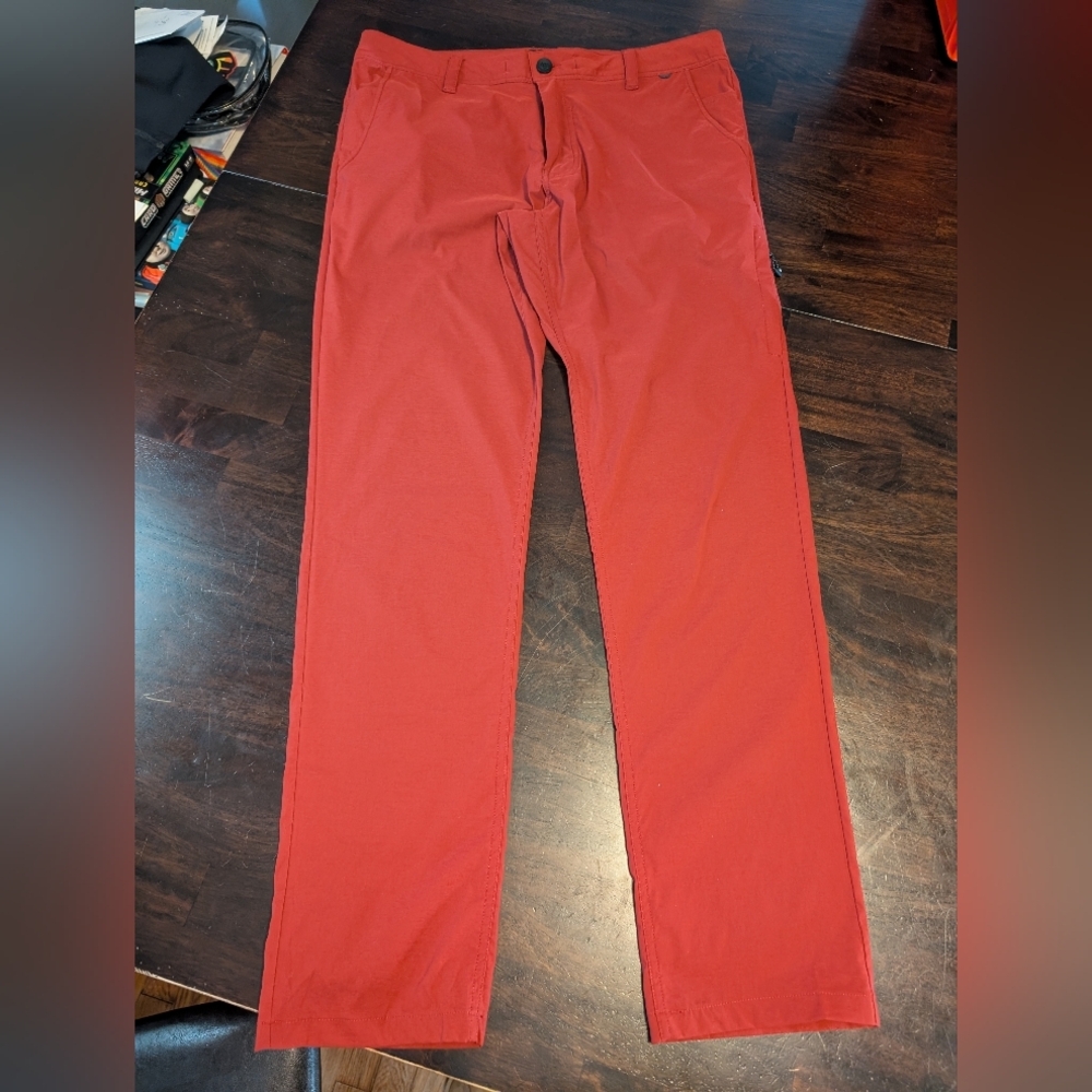 686 Featherlight Everyday Nylon Chino Pants, Men's 32x34, Red